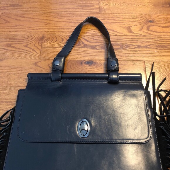 Black Gepherrini Handbag Designer bag with Fringes - Picture 5 of 12